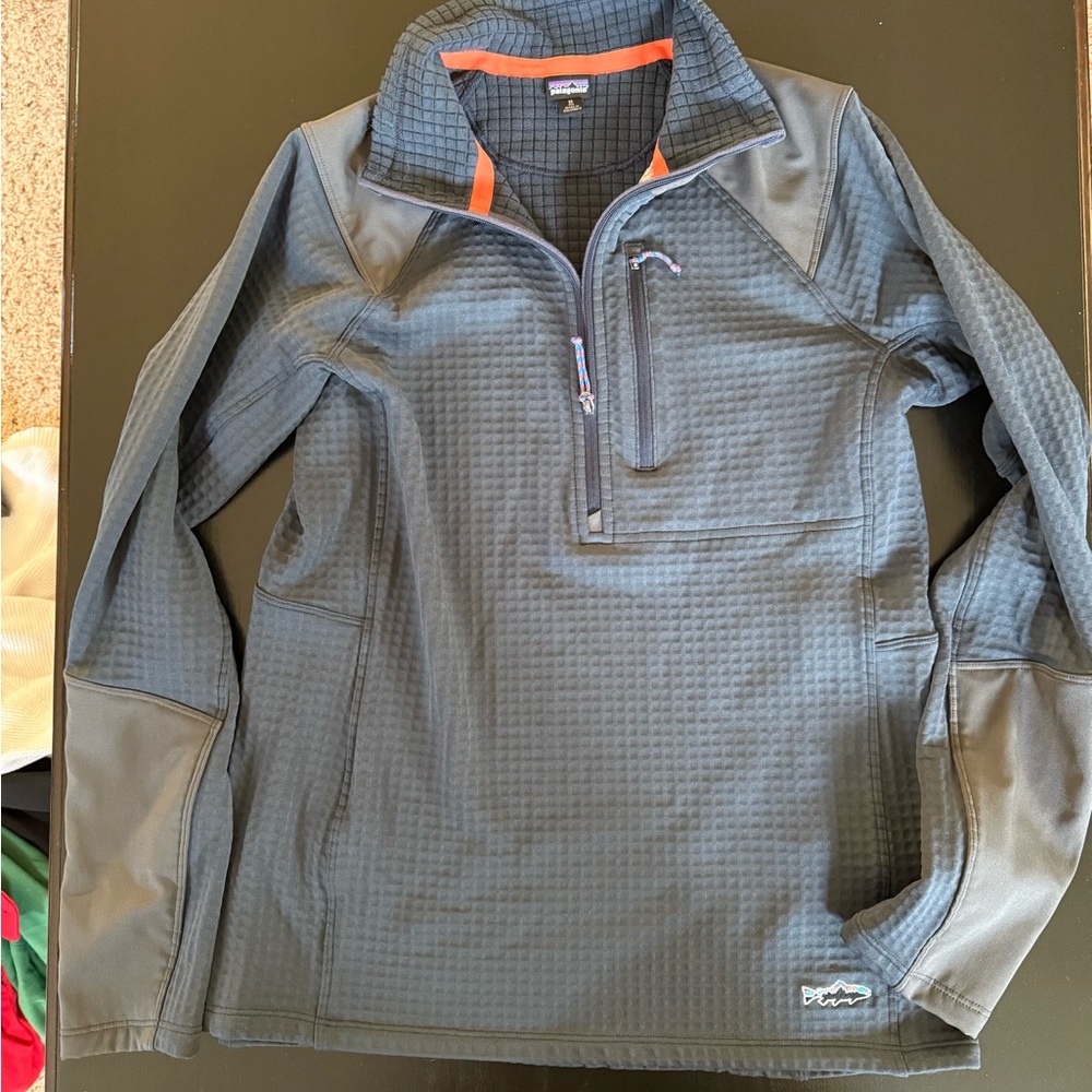 Patagonia Gray Quarter-Zip Performance Jacket